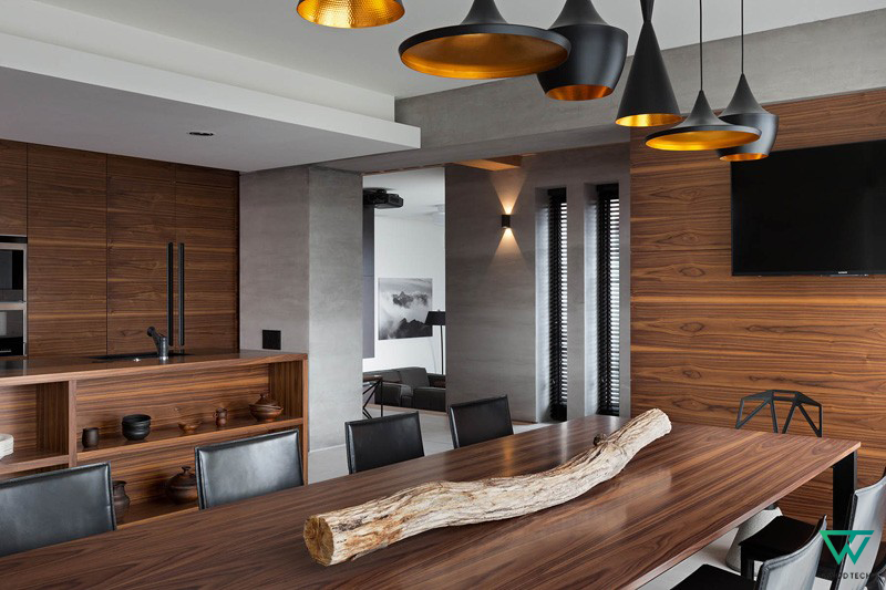 Mẫu bàn ghế gỗ óc chó phòng khách vừa lạ vừa sang