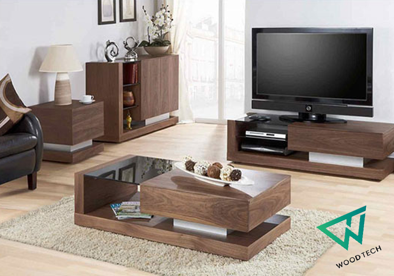 Mẫu bàn ghế gỗ óc chó phòng khách vừa lạ vừa sang